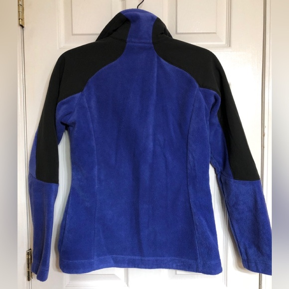 Women’s Columbia Two-Tone Fleece Full Zip Jacket / Small / Purple & Dark Gray - Picture 2 of 3